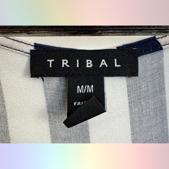 Tribal Striped & Polka Dot Sleeveless Top – Size Medium - Picture 3 of 4